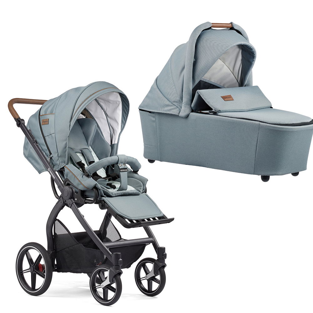 Gesslein FX4 Classic Kinderwagen Gestell schwarz mit Panorama Lyx Babywanne Farbe wählbar
