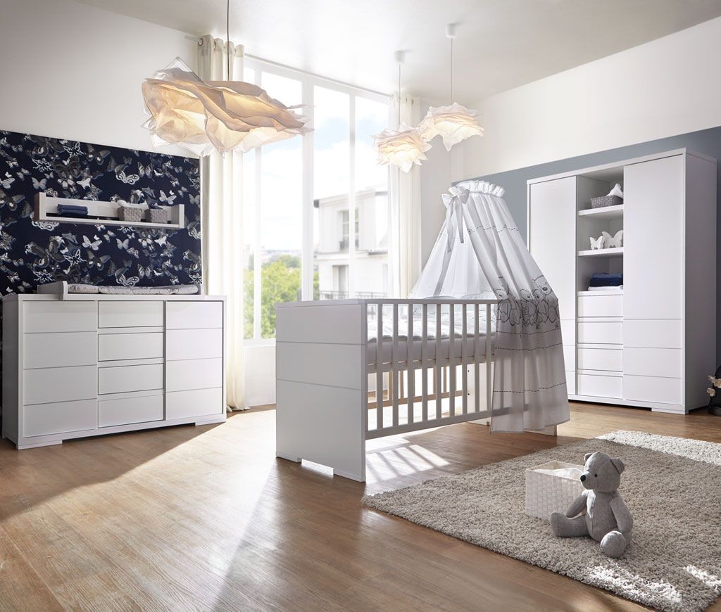 Schardt Maxx White Kinderzimmer inkl. Umbauseiten mit 2-trg Schrank