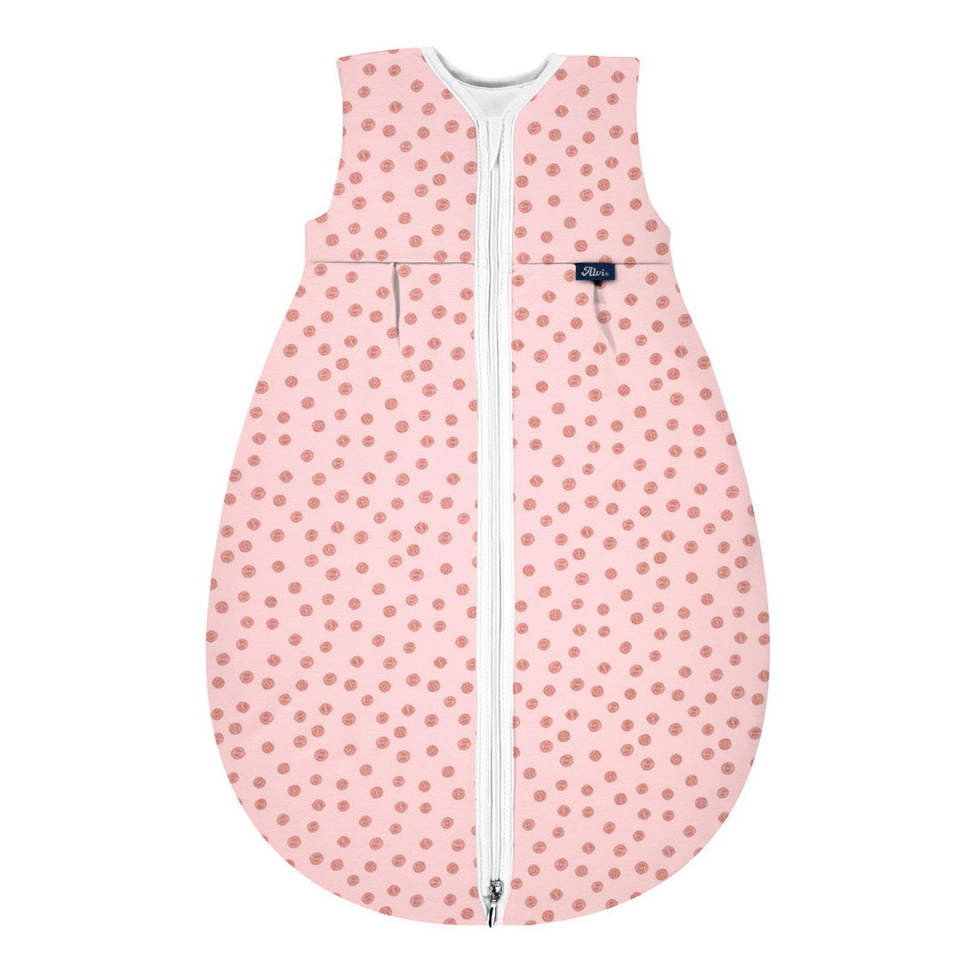 Alvi Kugelschlafsack Mäxchen Thermo BIO Curly Dots - Größe 70-110 cm wählbar