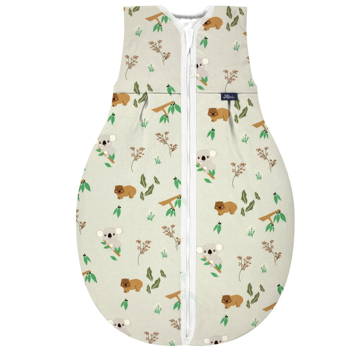 Alvi Kugelschlafsack Mäxchen light BIO-Baumwolle Koalas World - Größe 70-110 cm wählbar