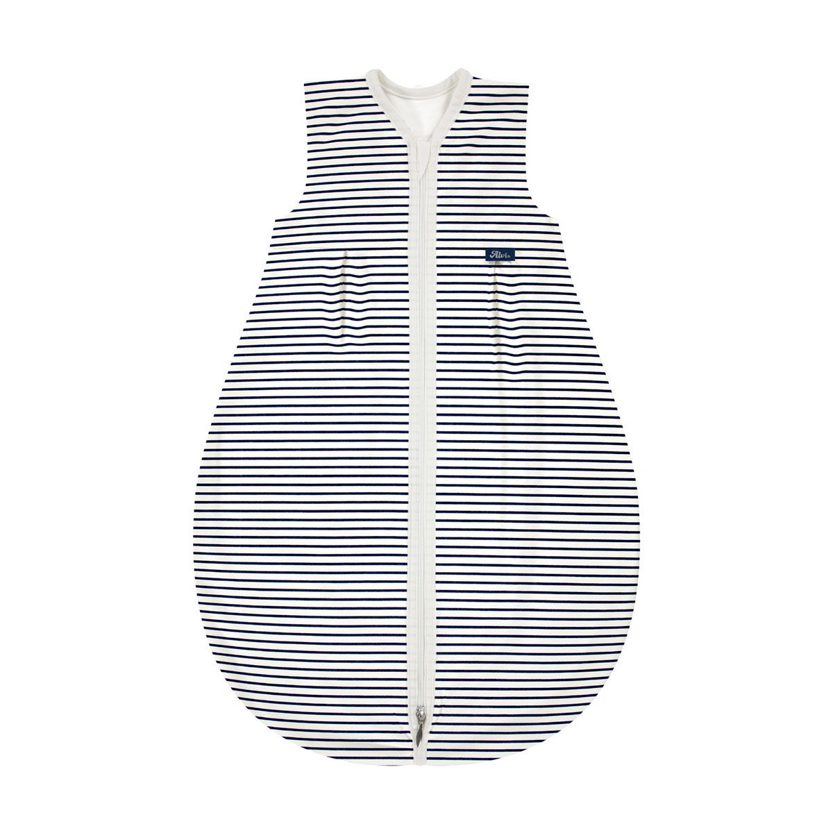 Alvi Kugelschlafsack Mäxchen Thermo BIO Ringlets navy - Größe 70-110 cm wählbar