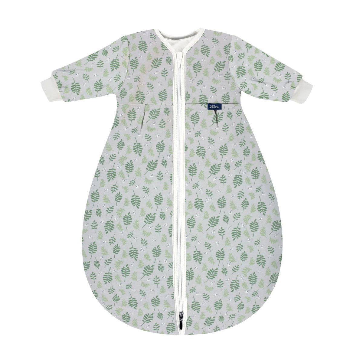 Alvi Kugelschlafsack Mäxchen Thermo BIO mit Arm Drifting Leaves - Größe 70-110 cm wählbar