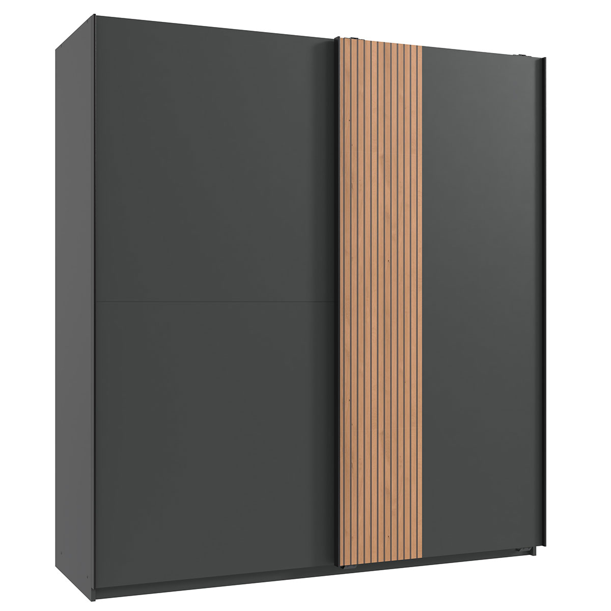 Wimex Lüneburg Schwebetürenschrank 180 cm Graphit/Artisan-Eiche Dekor