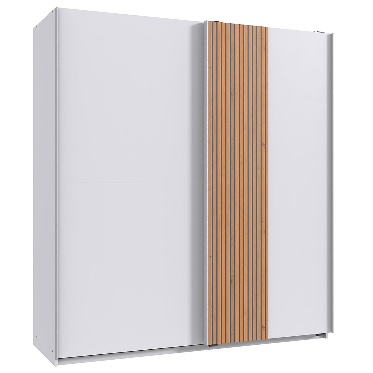 Wimex Lüneburg Schwebetürenschrank 180 cm Weiß/Artisan-Eiche Dekor