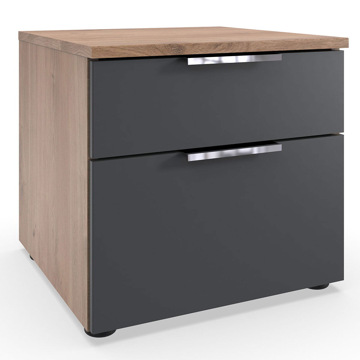 Wimex level36 A Schubkastenkommode 41 cm 2S Graphit/Plankeneiche Dekor