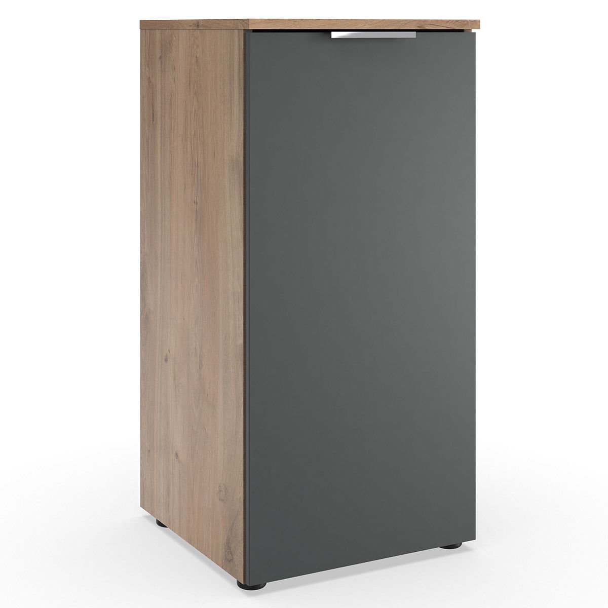 Wimex level36 A Kommode 1T Graphit/Plankeneiche Dekor