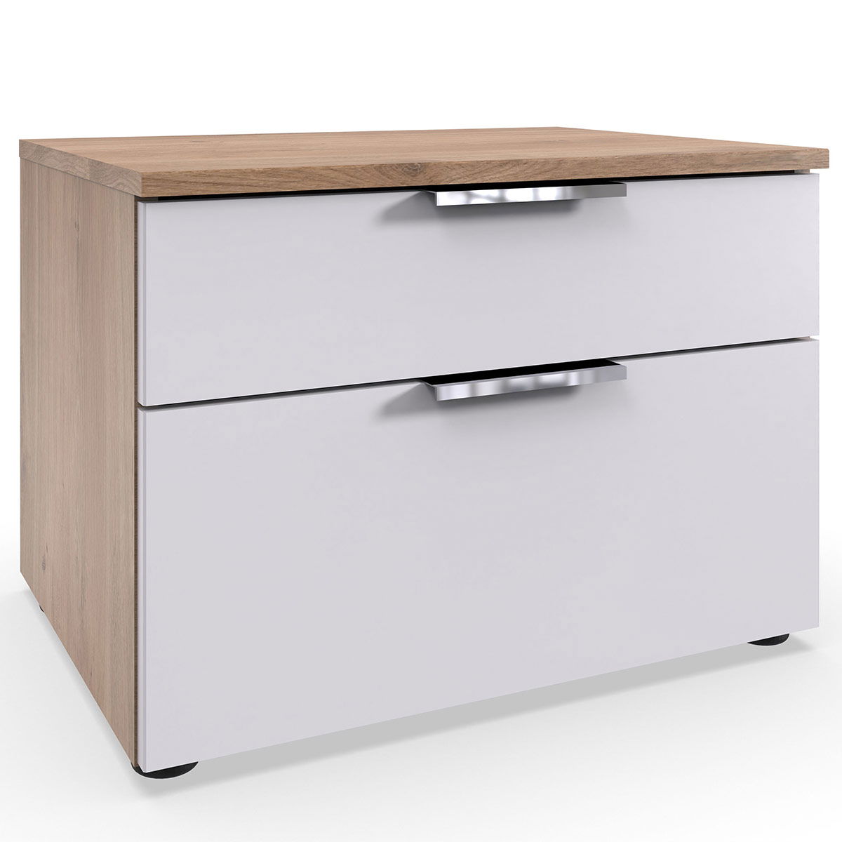 Wimex level36 A Schubkastenkommode 54 cm 2S Weiß/Plankeneiche Dekor