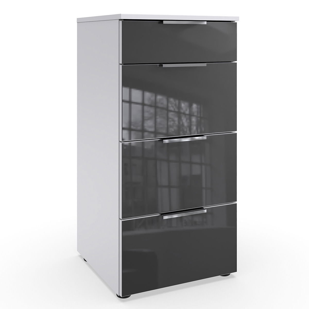 Wimex level36 C Schubkastenkommode 41 cm 4S Grey/Weiß
