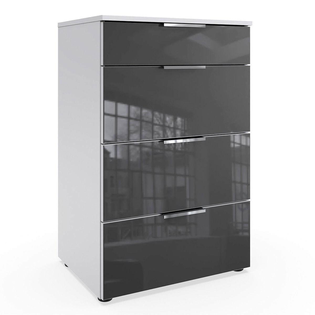 Wimex level36 C Schubkastenkommode 54 cm 4S Grey/Weiß