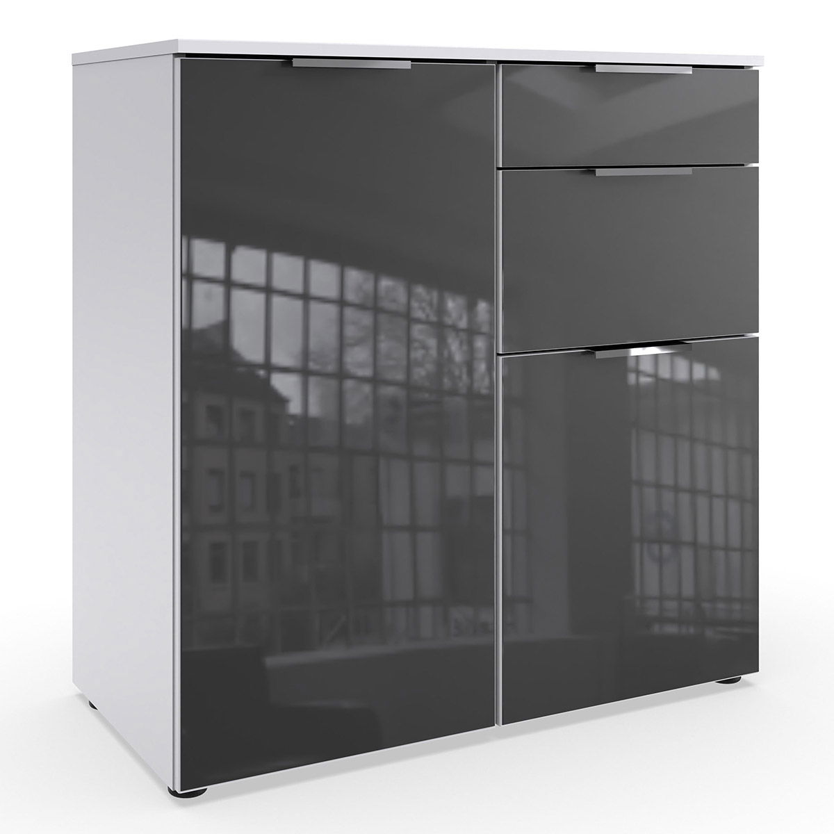 Wimex level36 C Kombikommode 1T 3S Grey/Weiß
