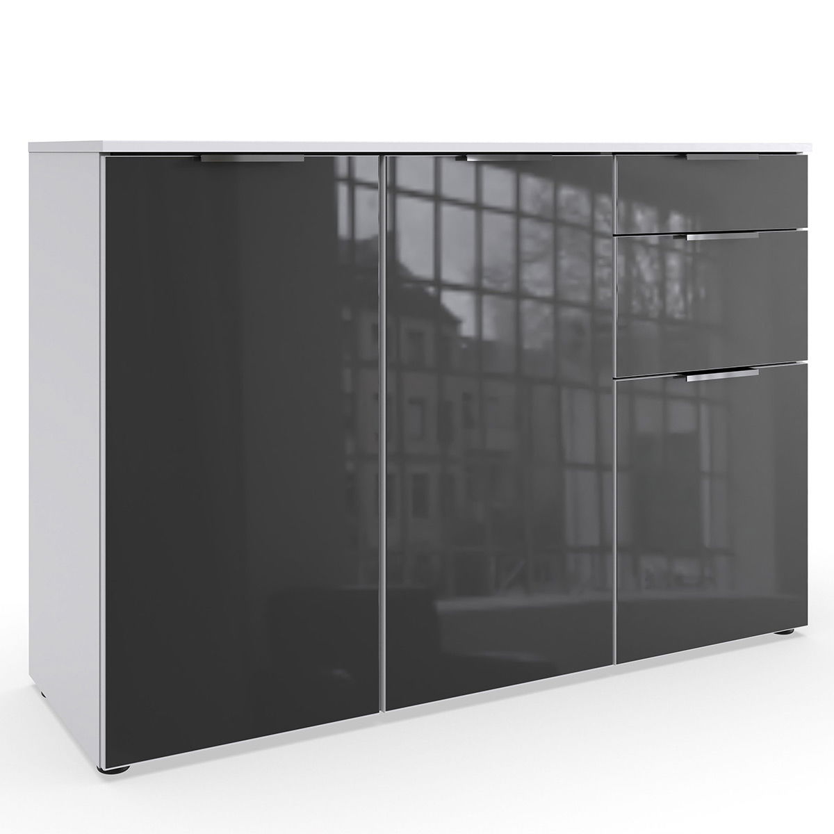 Wimex level36 C Kombikommode 2T 3S Grey/Weiß