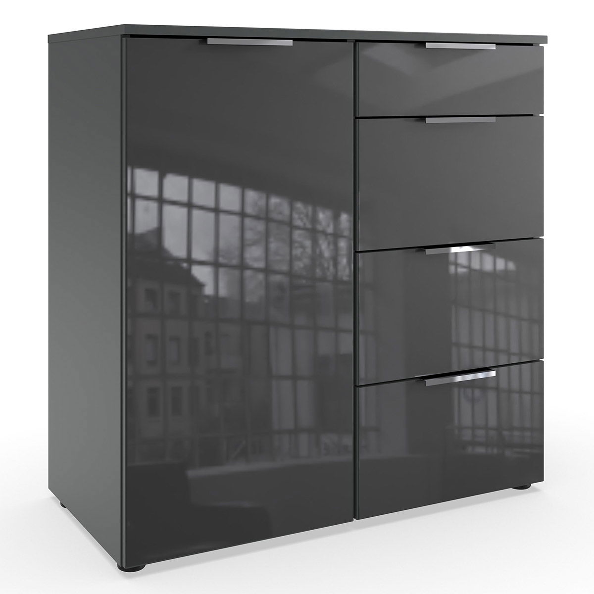 Wimex level36 C Kombikommode 1T 4S Grey/Graphit
