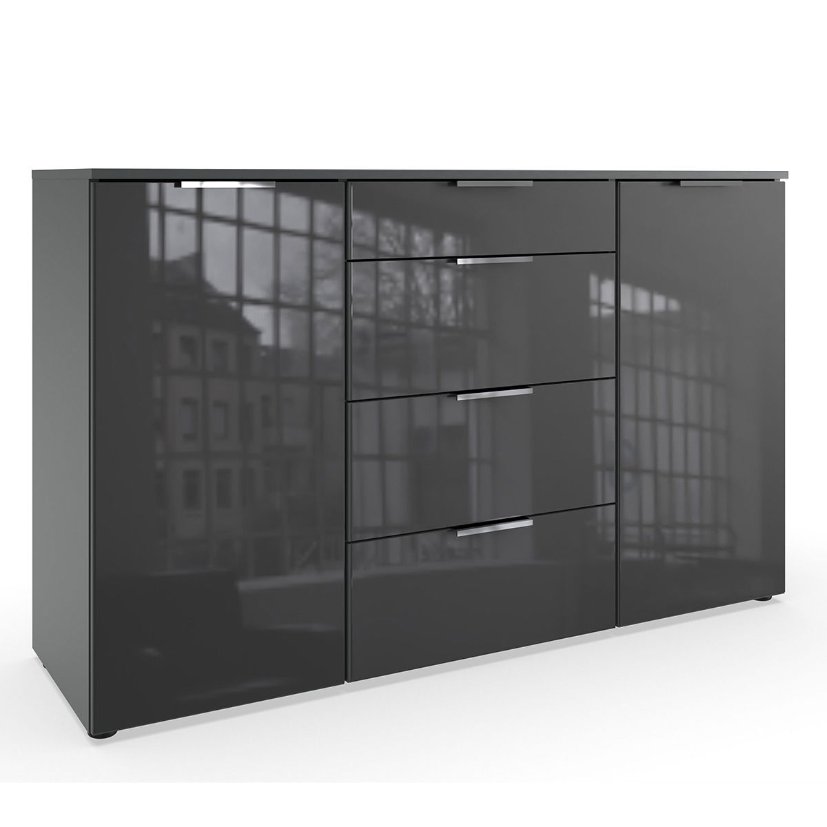 Wimex level36 C Kombikommode 2T 4S Grey/Graphit