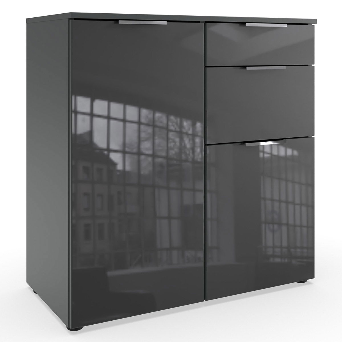 Wimex level36 C Kombikommode 1T 3S Grey/Graphit