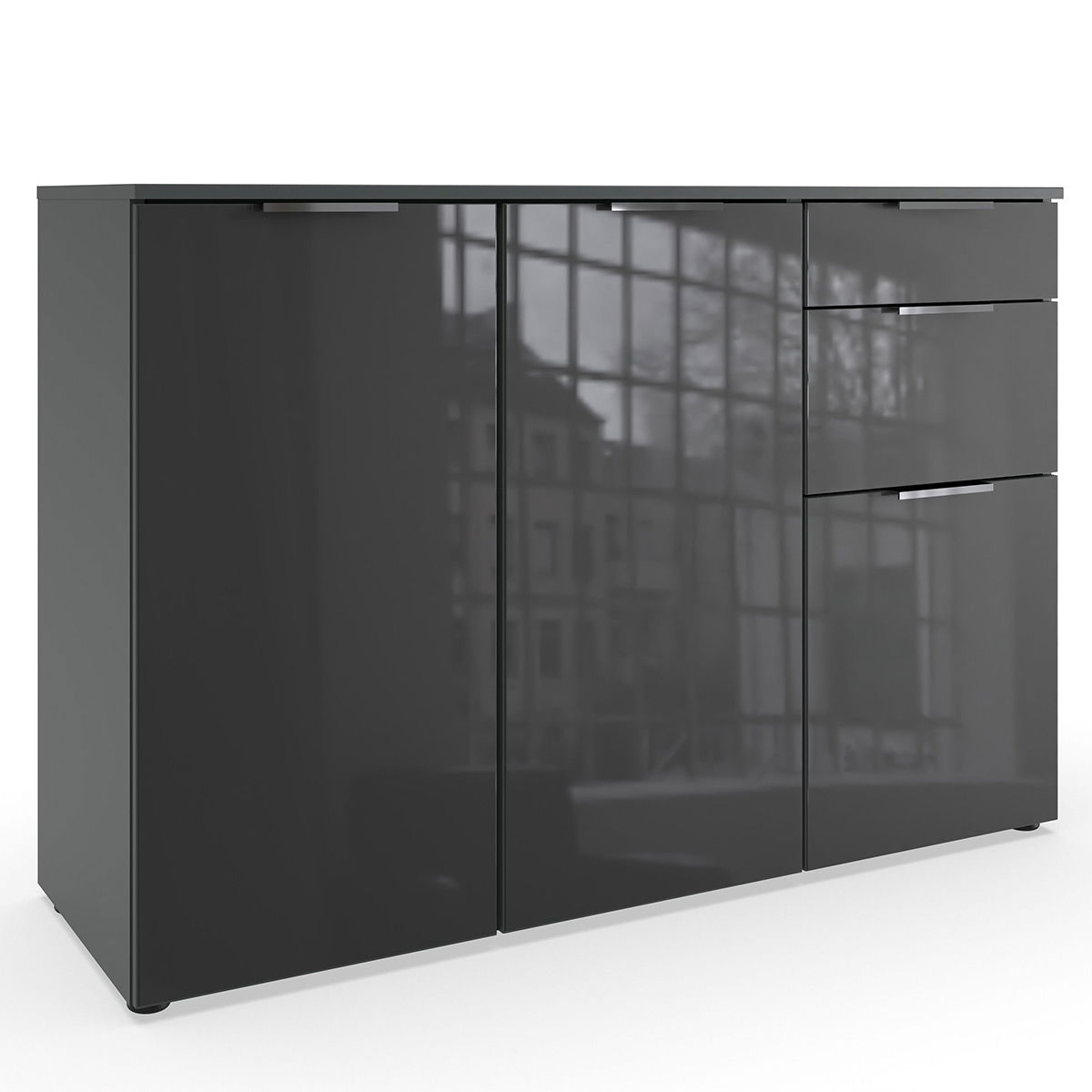 Wimex level36 C Kombikommode 2T 3S Grey/Graphit