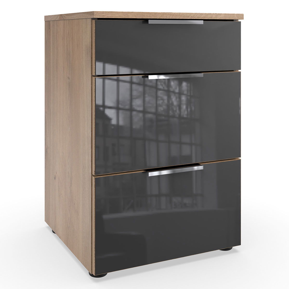 Wimex level36 C Schubkastenkommode 41 cm 3S Grey/Plankeneiche Dekor