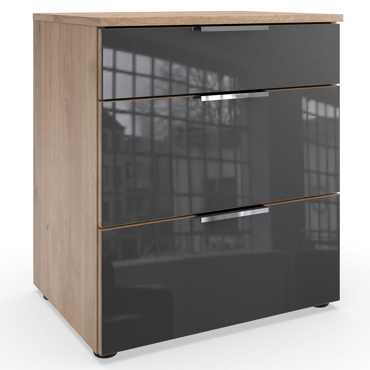 Wimex level36 C Schubkastenkommode 54 cm 3S Grey/Plankeneiche Dekor