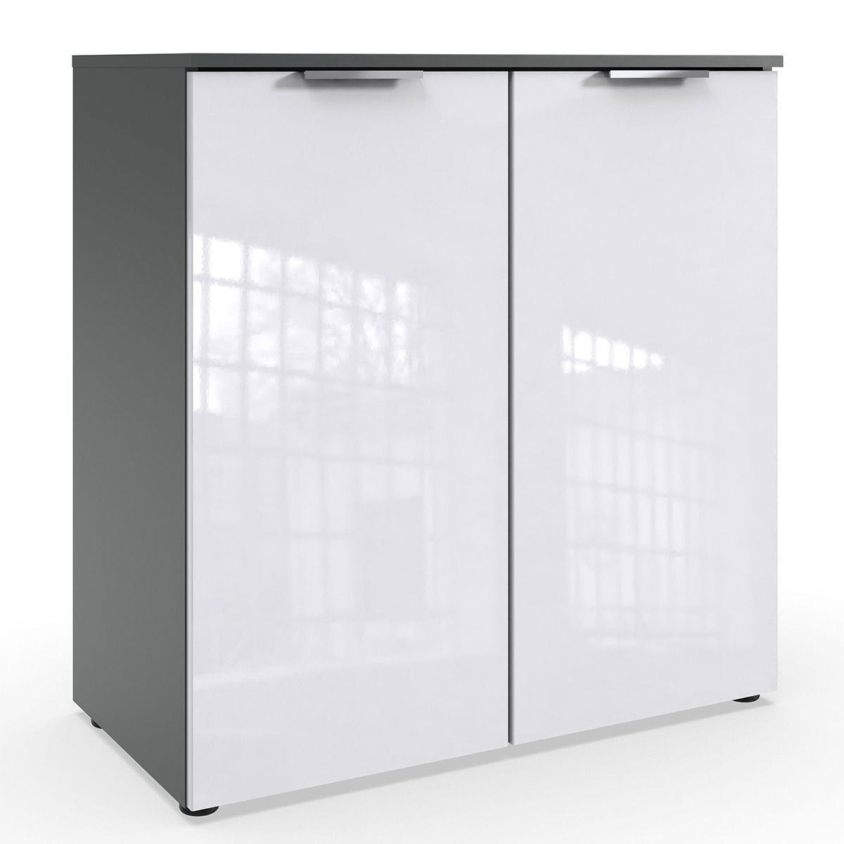 Wimex level36 D Kommode 2T Weiß/Graphit