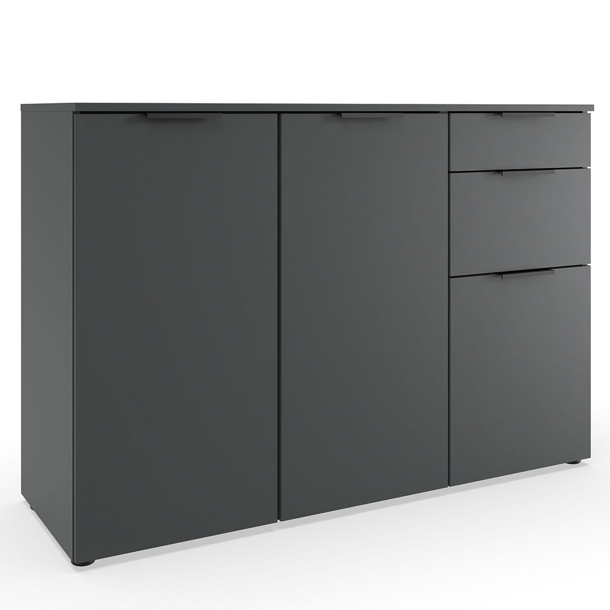 Wimex level36 black A Kombikommode 2T 3S Graphit