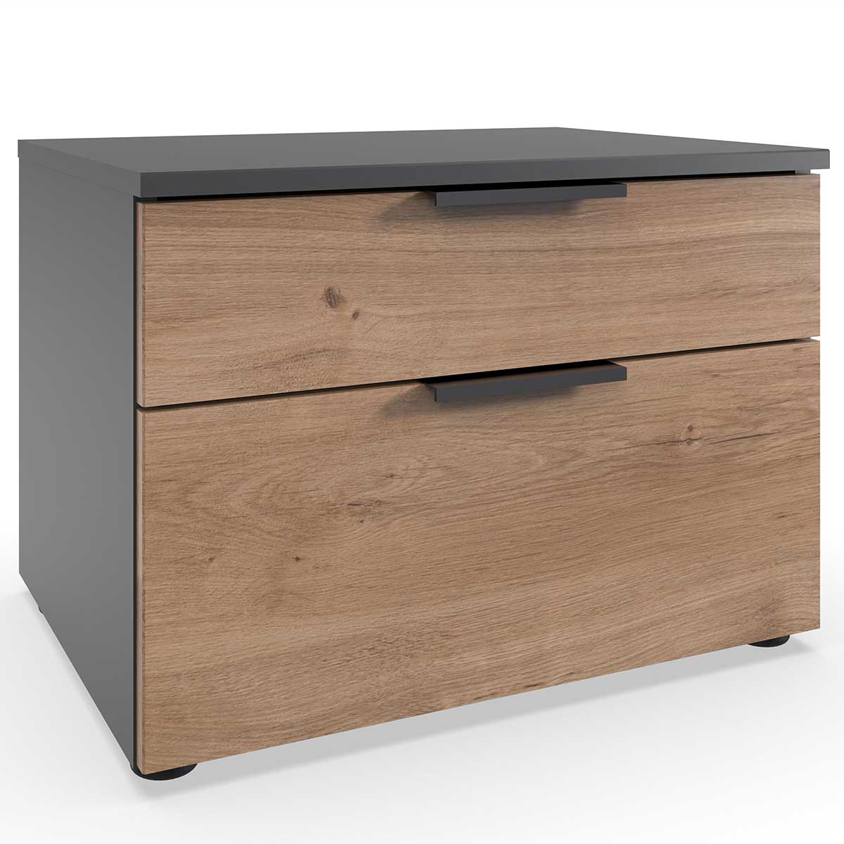 Wimex level36 black A Schubkastenkommode 54 cm 2S Plankeneiche Dekor/Graphit