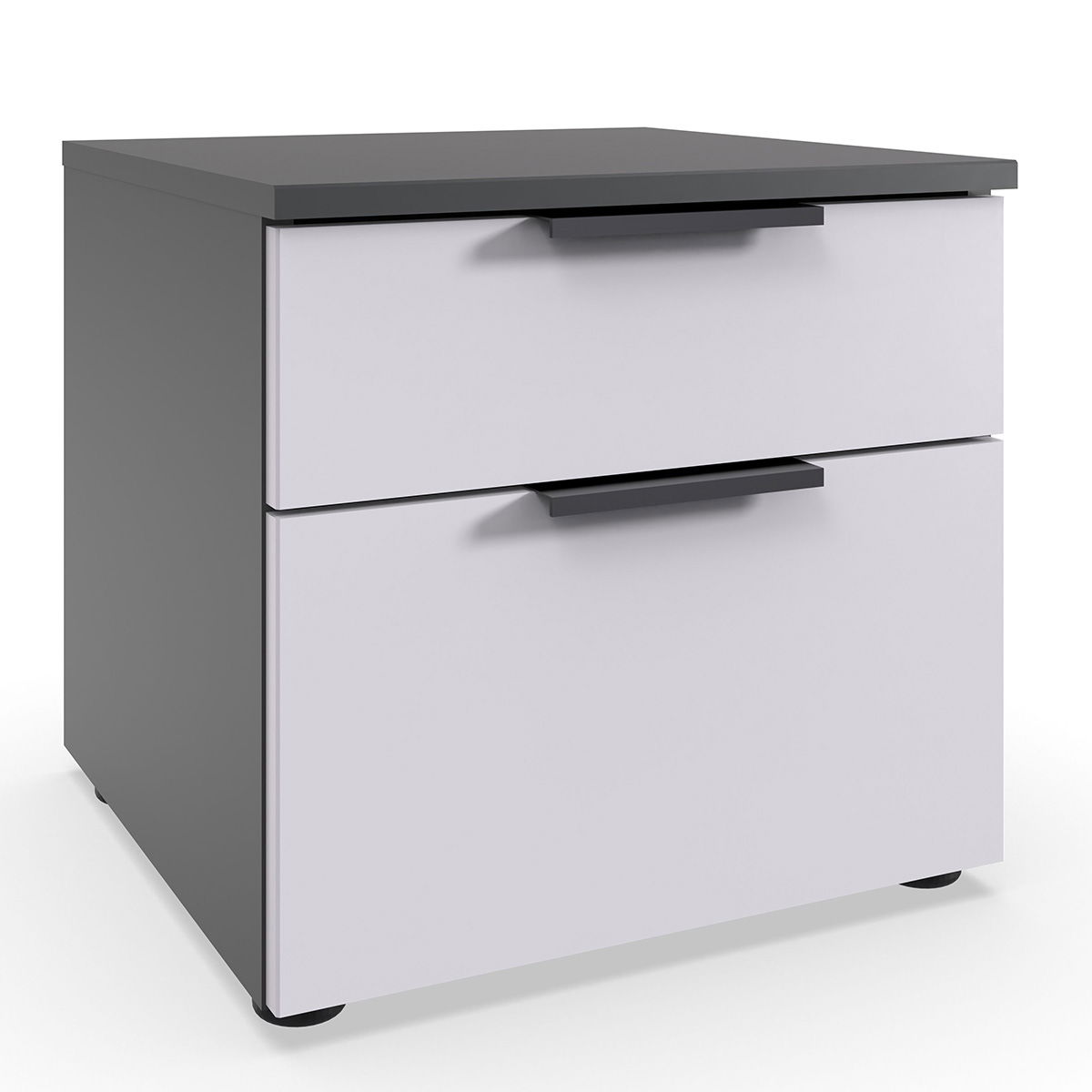 Wimex level36 black A Schubkastenkommode 41 cm 2S Weiß/Graphit