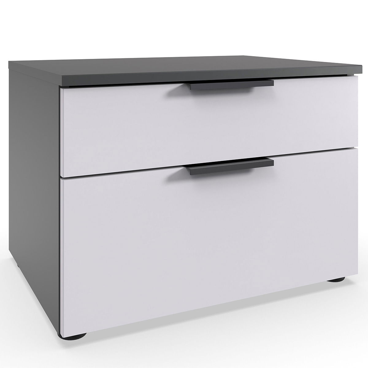 Wimex level36 black A Schubkastenkommode 54 cm 2S Weiß/Graphit