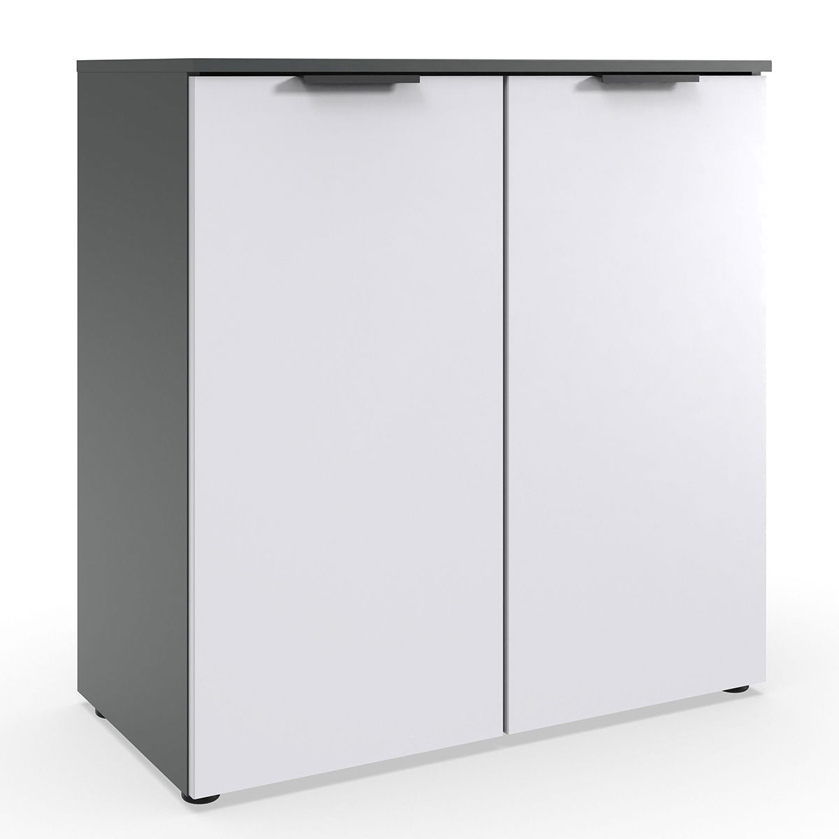 Wimex level36 black A Kommode 2T Weiß/Graphit