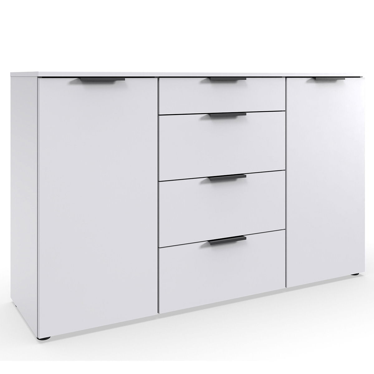 Wimex level36 black A Kombikommode 2T 4S Weiß