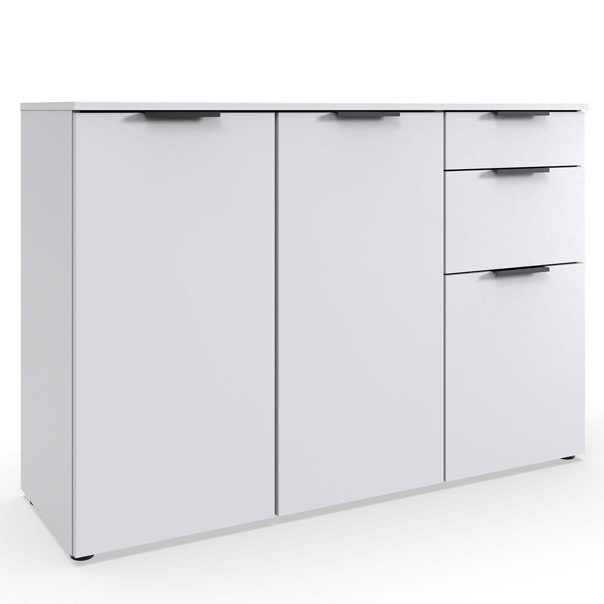 Wimex level36 black A Kombikommode 2T 3S Weiß