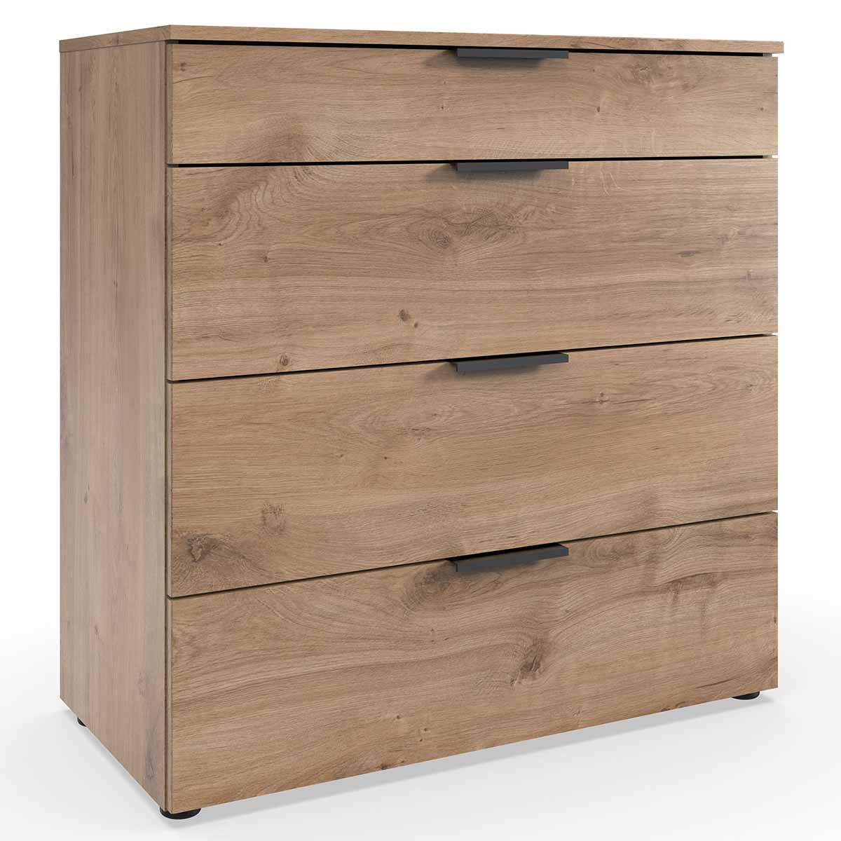 Wimex level36 black A Schubkastenkommode 81 cm 4S Plankeneiche Dekor