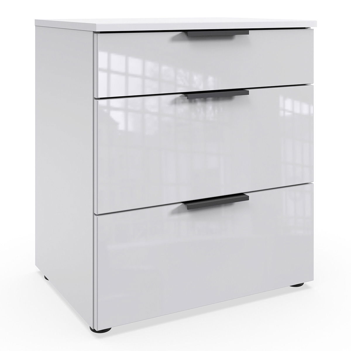Wimex level36 black C Schubkastenkommode 54 cm 3S Weiß
