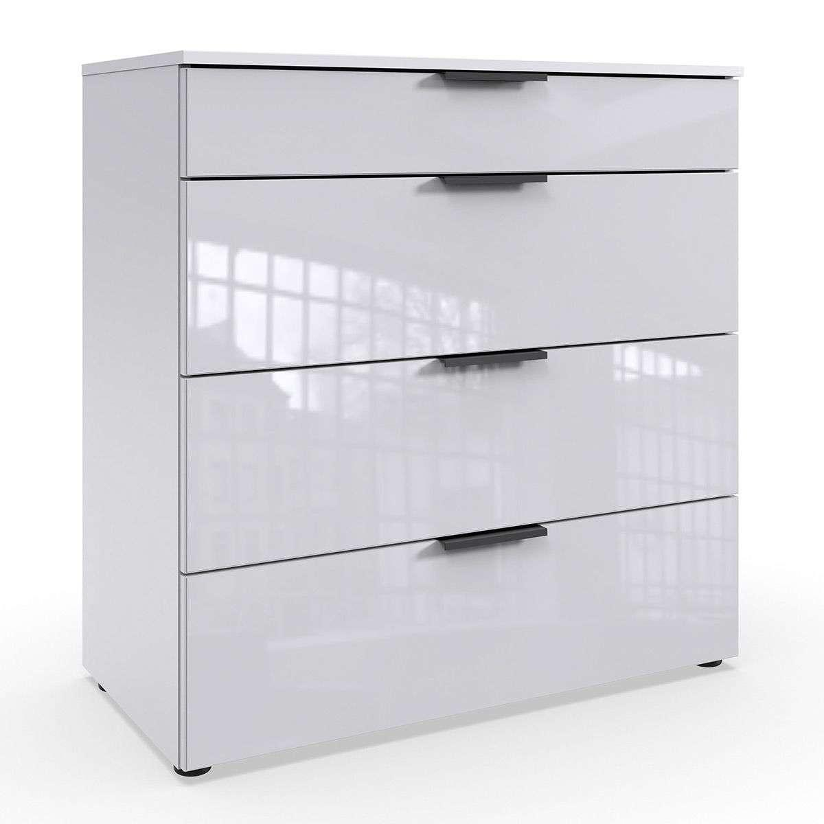 Wimex level36 black C Schubkastenkommode 81 cm 4S Weiß