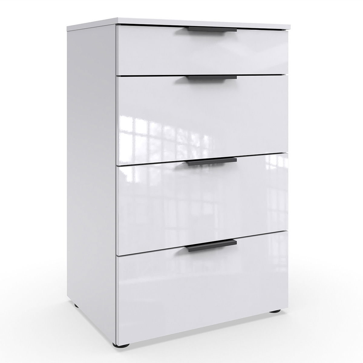 Wimex level36 black D Schubkastenkommode 54 cm 4S Weiß