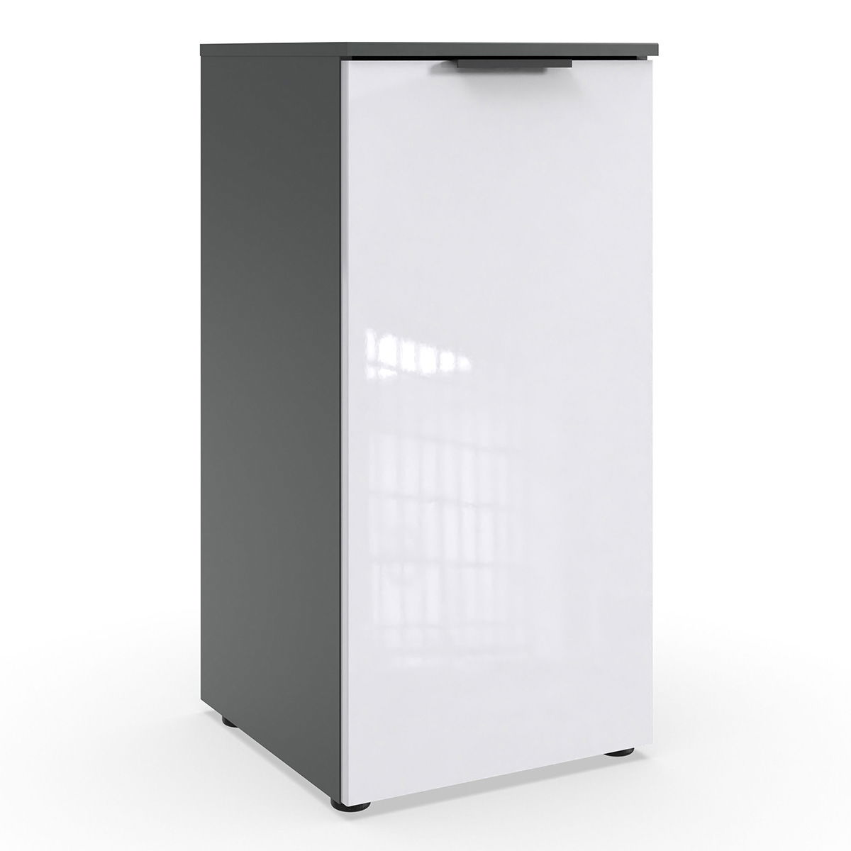 Wimex level36 black D Kommode 1T Weiß/Graphit