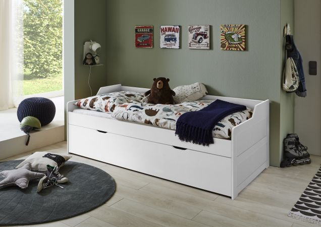 Relita LILLY Kojenbett 90x200 Buche massiv weiß lackiert