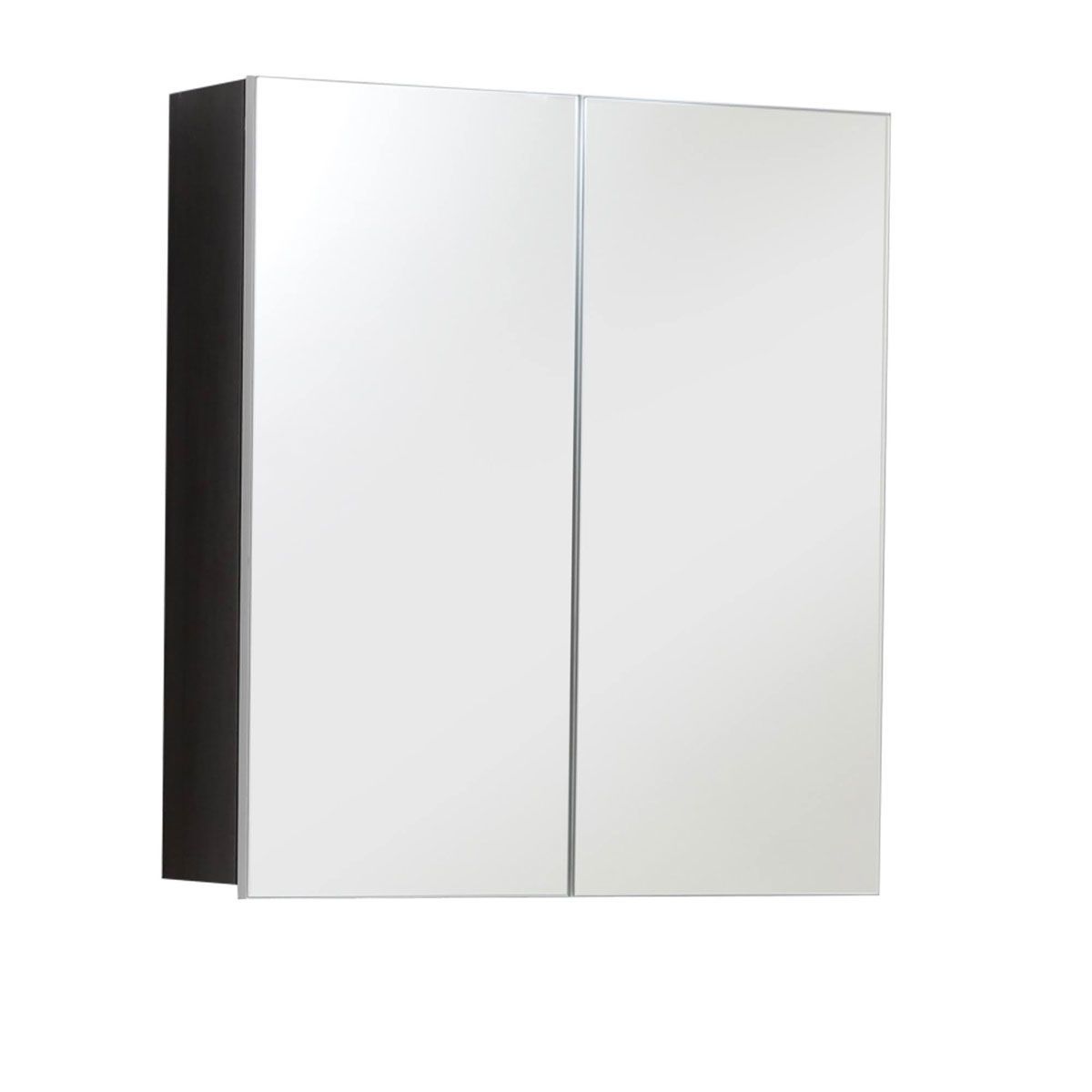 trendteam Line Spiegelschrank Weiß Hochglanz / Sardegna Rauchsilber