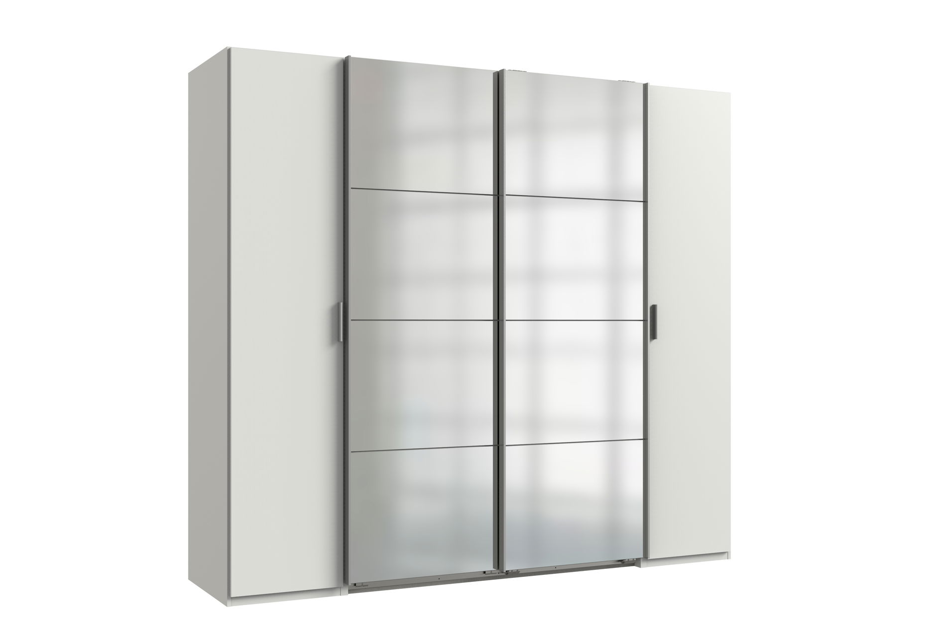 Wimex Lotto Schwebetürenschrank 227 cm 2 Spiegel Weiß