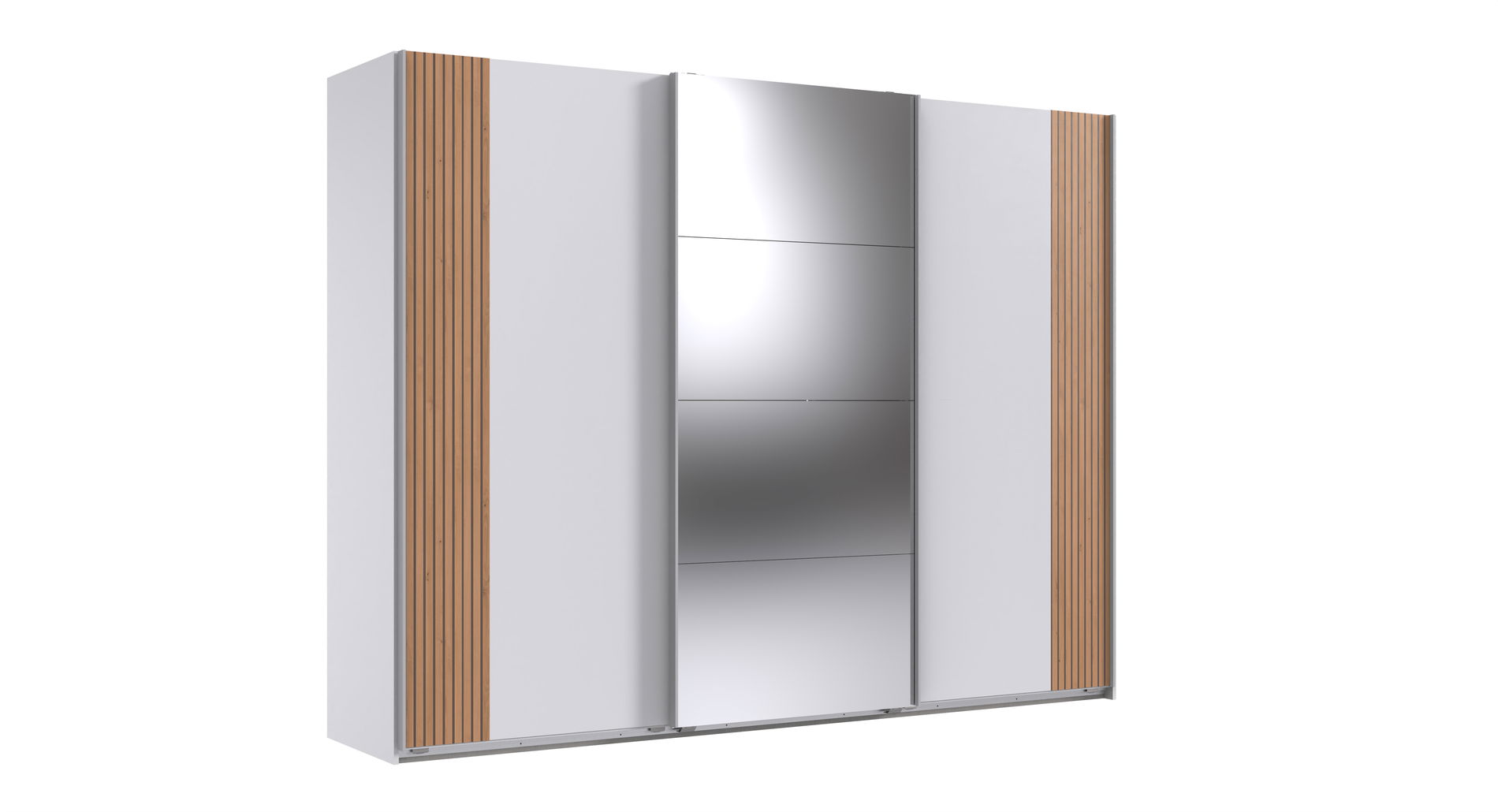 Wimex Malaga Schwebetürenschrank 270 cm Weiß/Artisan-Eiche-Nachbildung