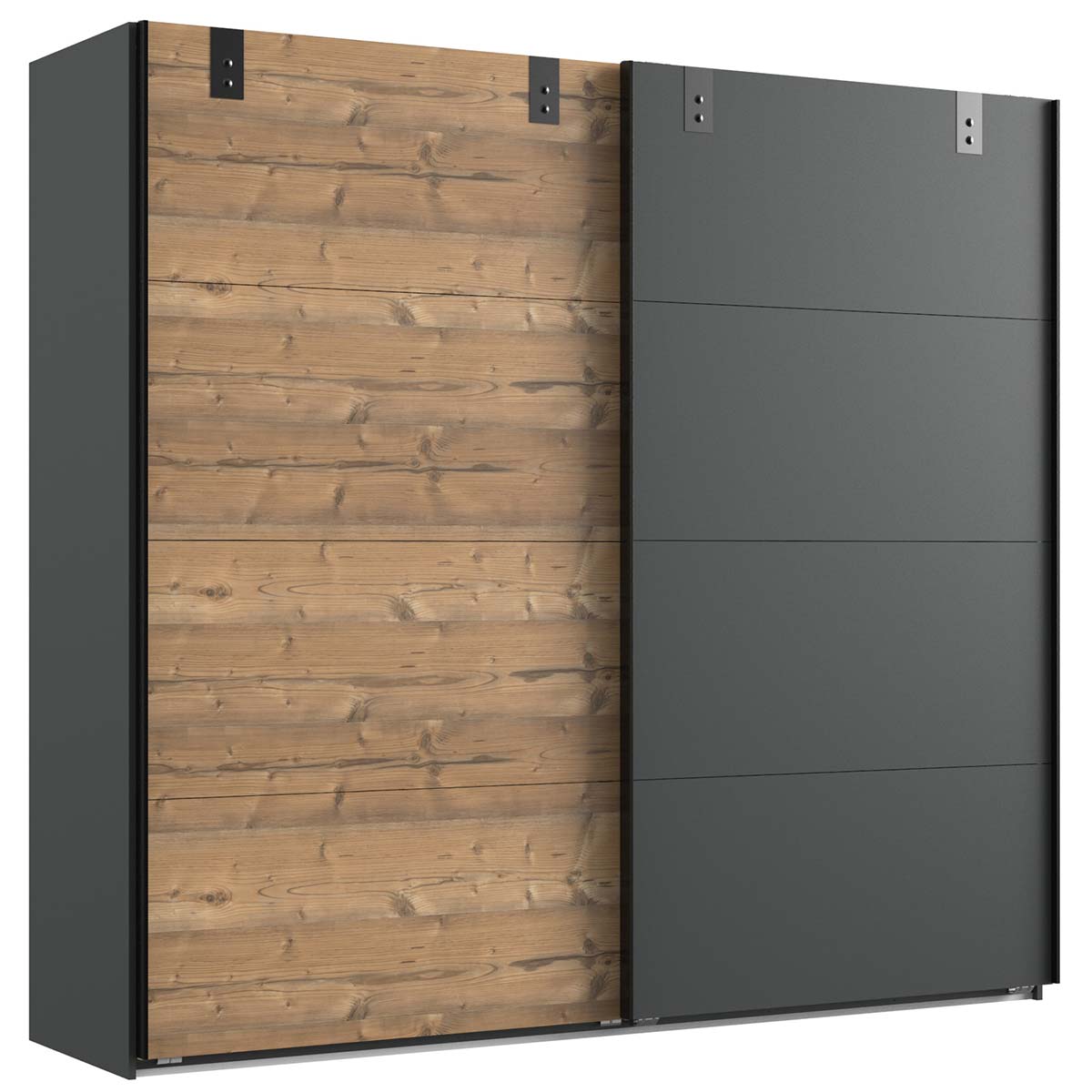Wimex Malmö Schwebetürenschrank 225 cm Silver Fir Dekor/Graphit