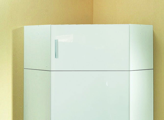 Wimex Malta Eckschrankaufsatz Hochglanz Lack Weiß/Weiß