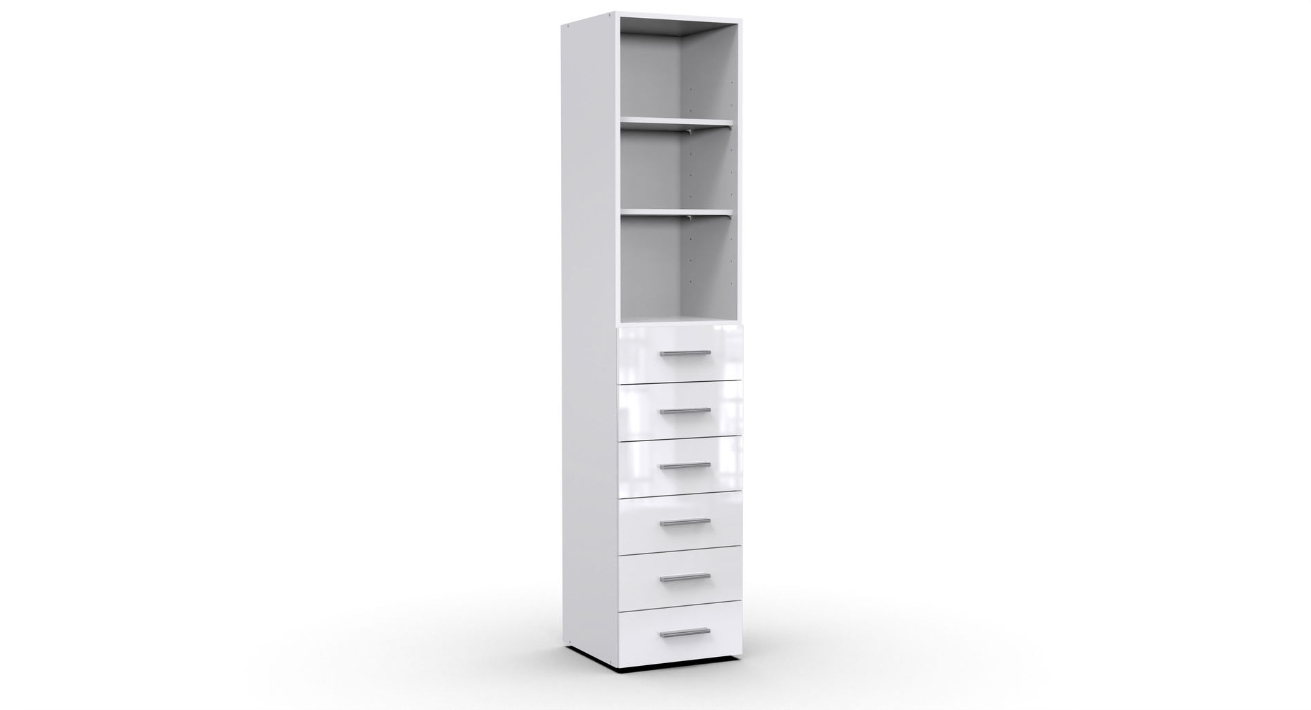 Wimex Malta Regal 40x40 cm Hochglanz Lack Weiß/Weiß