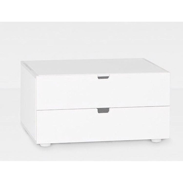 Manis-h Kommode mit zwei Schubladen (Snow white /-11)