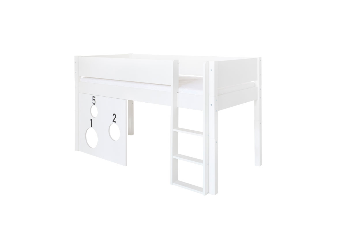 Manis-h SOL halbhohes Bett mit Spieltafel 90 x 200 cm - 22 Farben wählbar