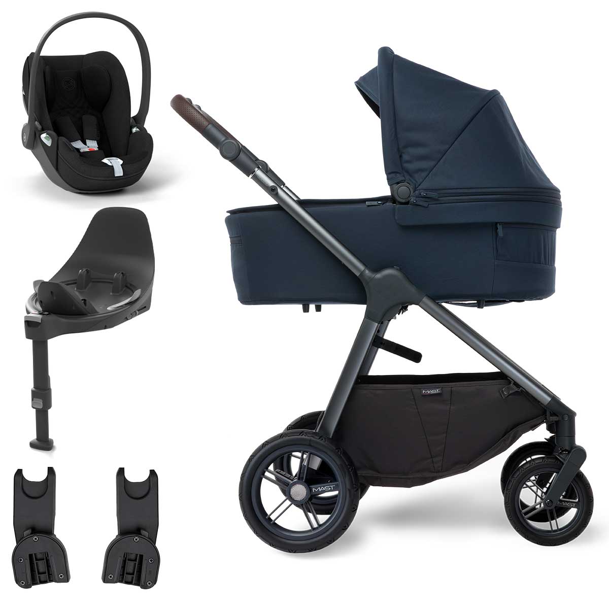 Mast Swiss M.5x Kinderwagen BLUEBERRY Bundle