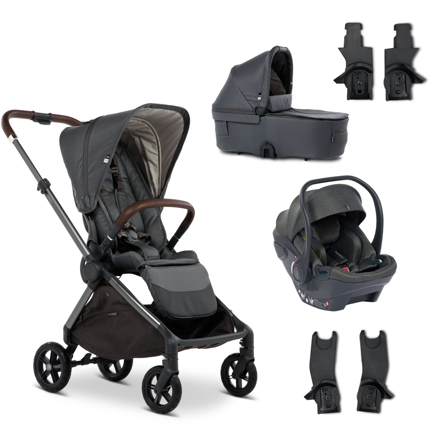 Mast Swiss M.6x VOLCANIC ASH Kinderwagen TRIO-Set
