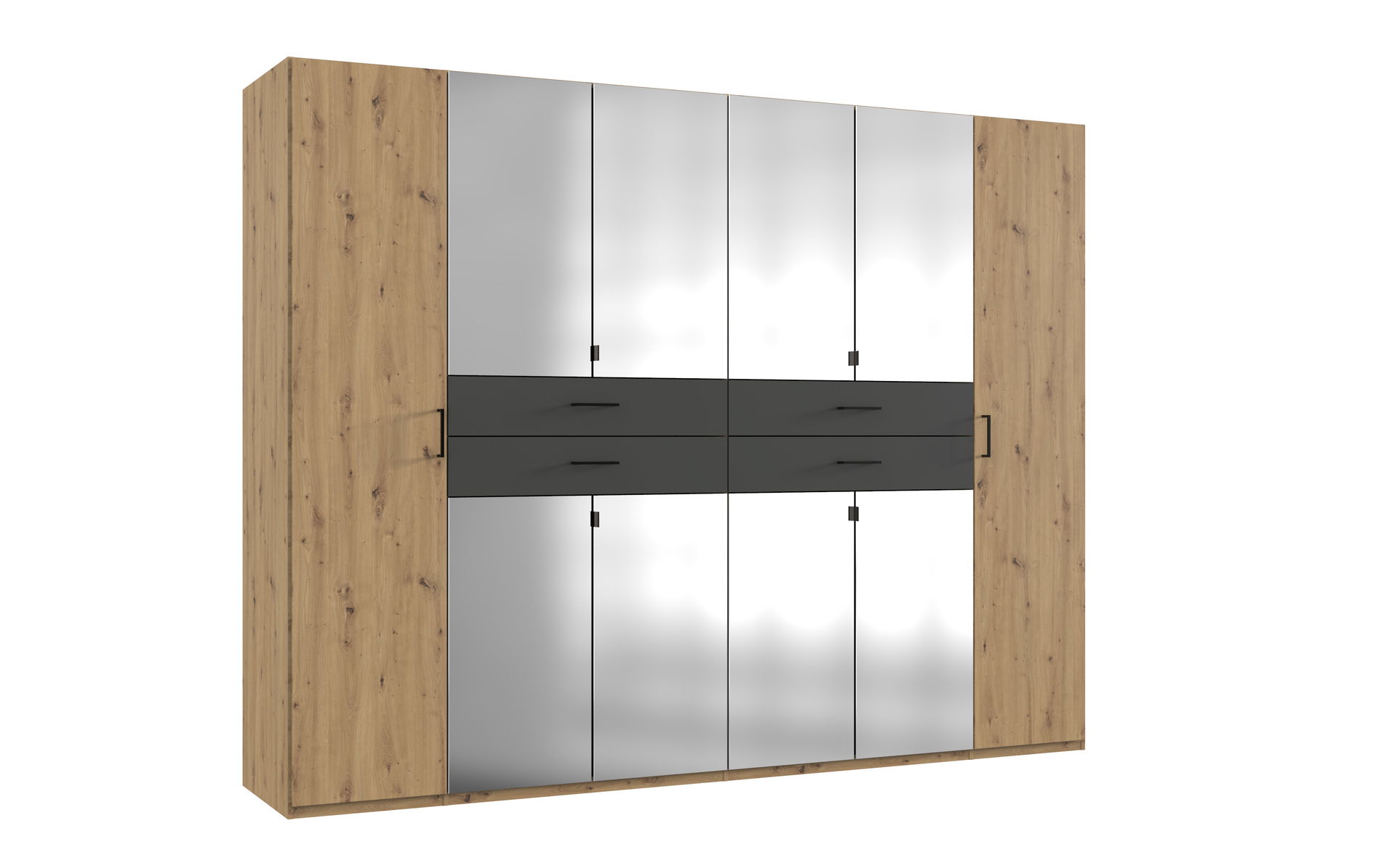 Wimex Memphis Kleiderschrank 270 cm Artisan-Eiche-Nachbildung/Grafit
