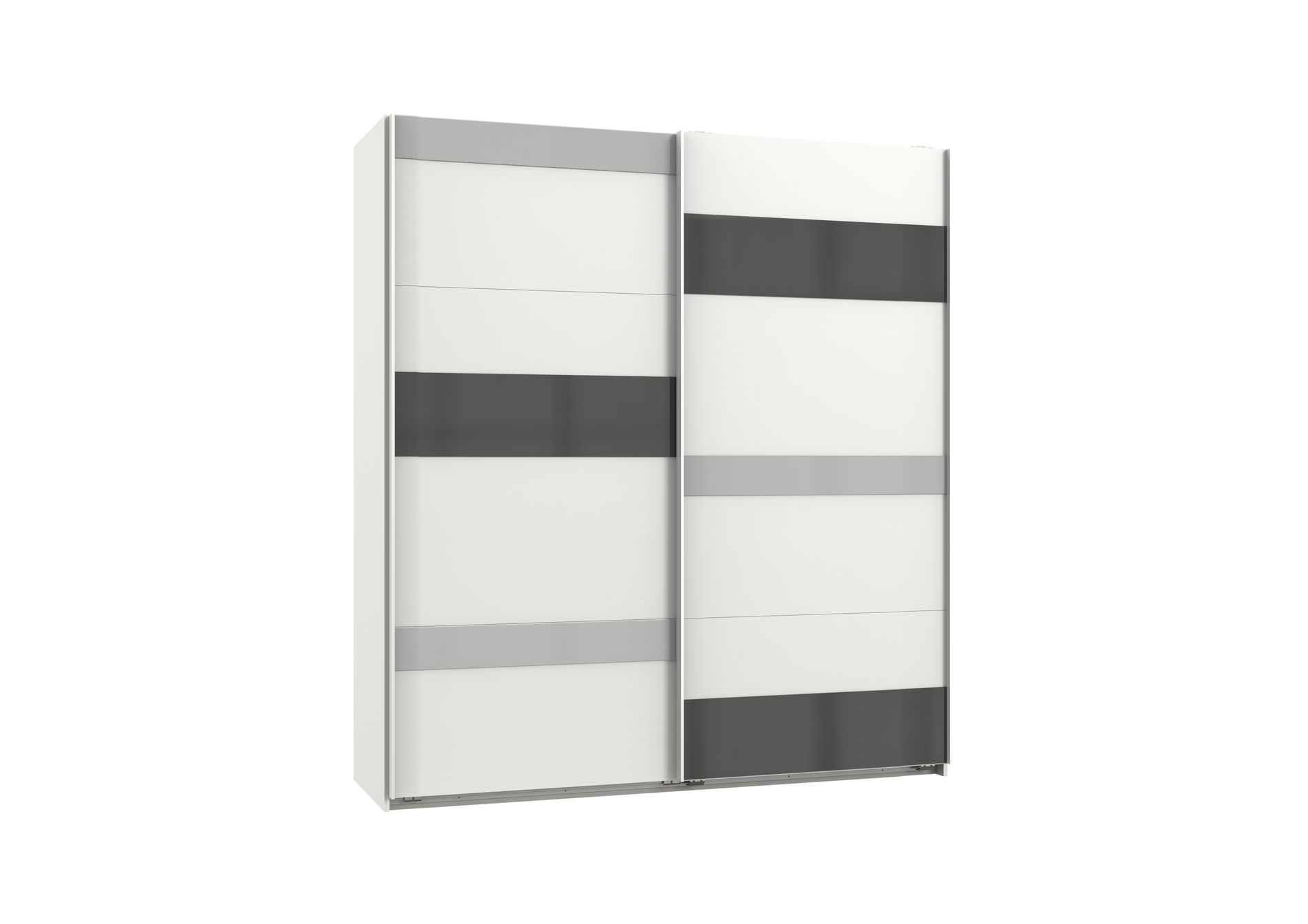 Wimex Monaco Schwebetürenschrank 180 cm Weiß/Grey