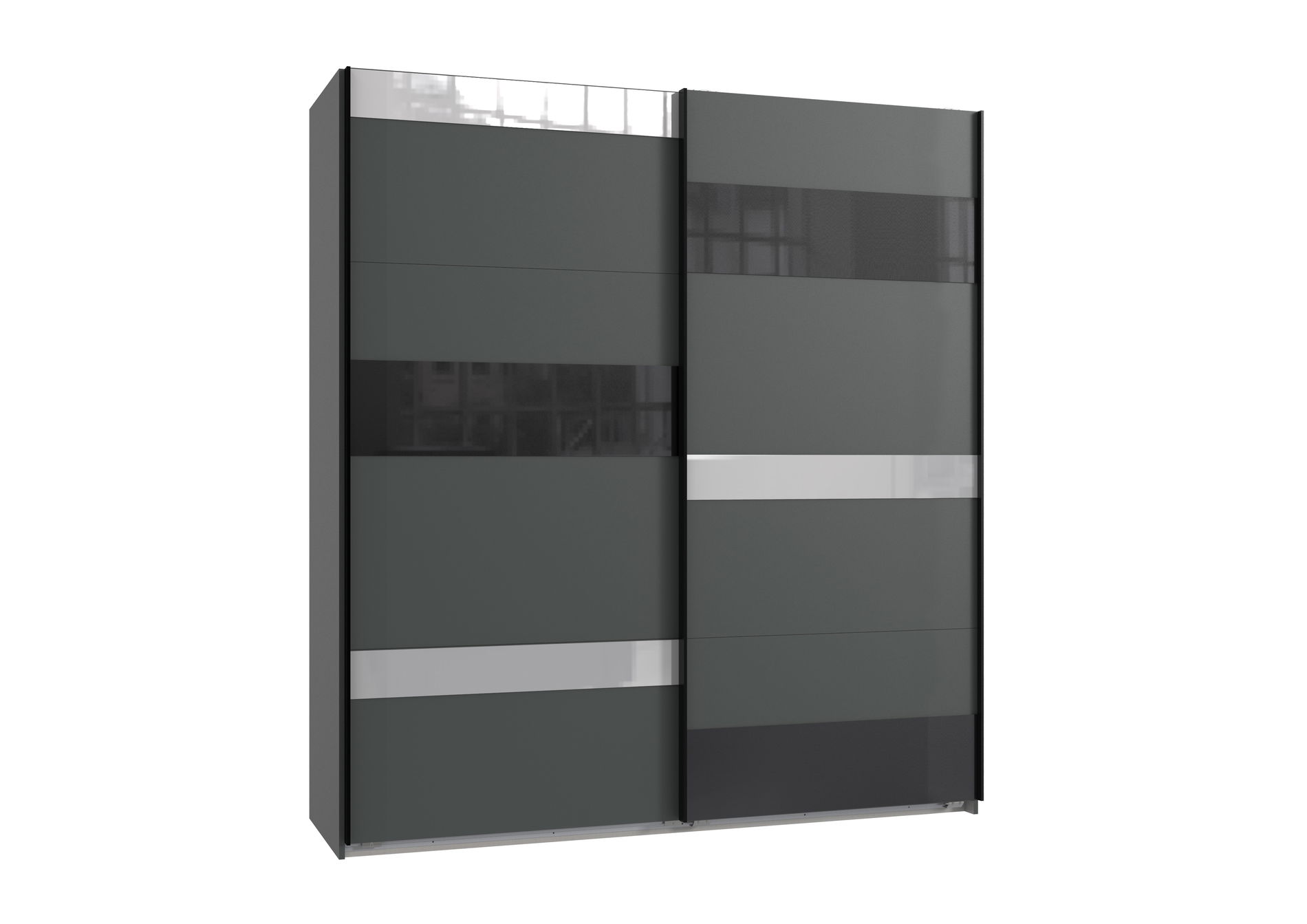 Wimex Monaco Schwebetürenschrank 180 cm Grafit/Grey