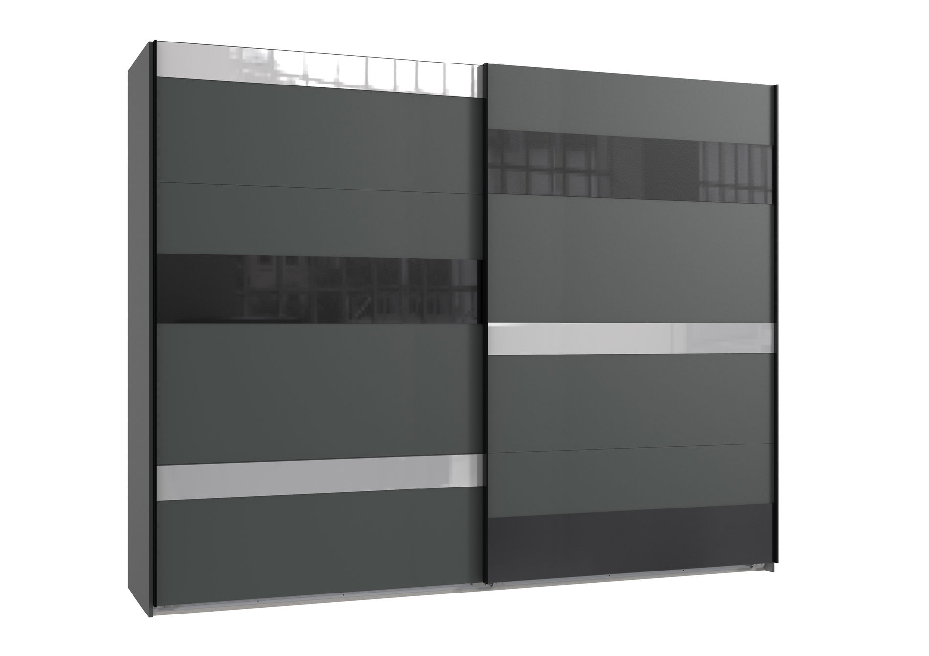 Wimex Monaco Schwebetürenschrank 270 cm Grafit/Grey