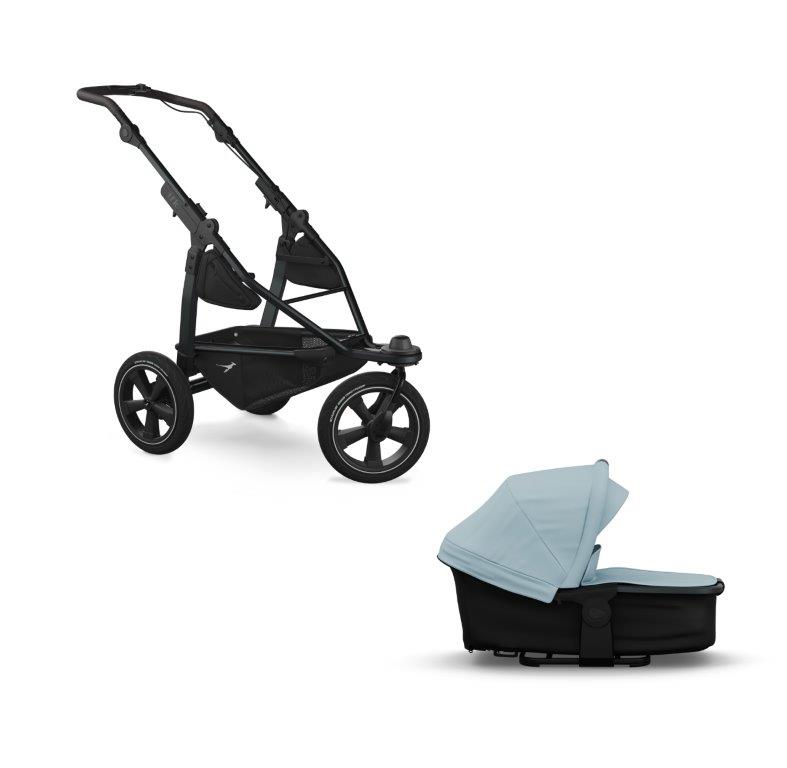 tfk mono2 Kombikinderwagen blau - Doppelfarbe mit Luftrad-Set